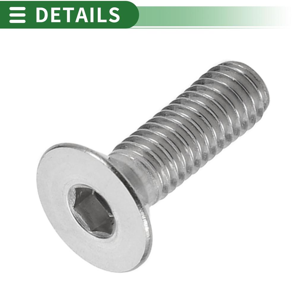 Motoforti Universal Car Modify M6 Gasket Bolt License Plate Frame Screw M6x1.0 Aluminum Fit Aluminum Alloy Gold Tone 1 Set