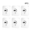 6pcs Screw Stickers Picture Frame Hooks Kitchen Bathroom Storage Rack Door Wall Hanger Self-Adhesive Photo Frame Hook