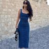 European & American Women's Denim Bodycon Vest Dress - Hot Style