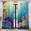 2pc     Window Drapes Underwater Blackout  Polyester Family Party Decoration Suitable for Decorations Clearance
