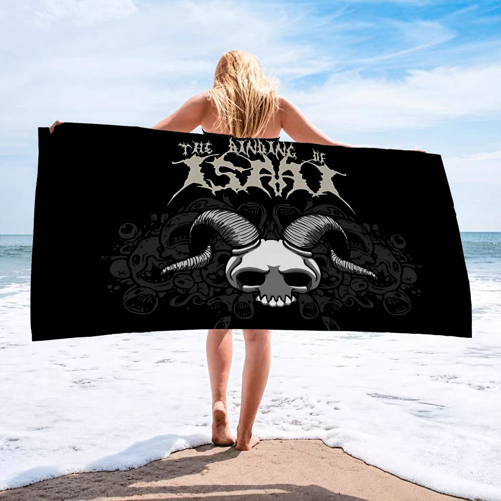Action Game The Binding Of Isaac Microfiber Printed Beach Towel Mountain Climbing Beach Swimming Running Absorbent Soft Towel