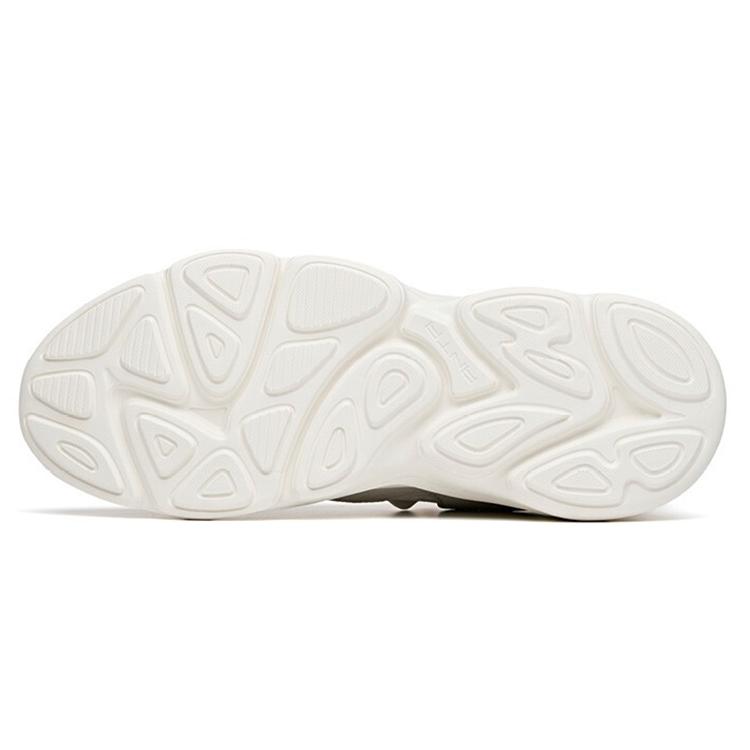 Anta Life Collection Mesh Cushioning Slip Resistant Abrasion Resistant Breathable Low Top Casual Shoes Men's White Gray 112128861-1