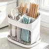 Plastic Kitchen Utensil Holder Draining Cutlery Organizer Kitchen Countertop Storage Basket Chopsticks Storage Holder