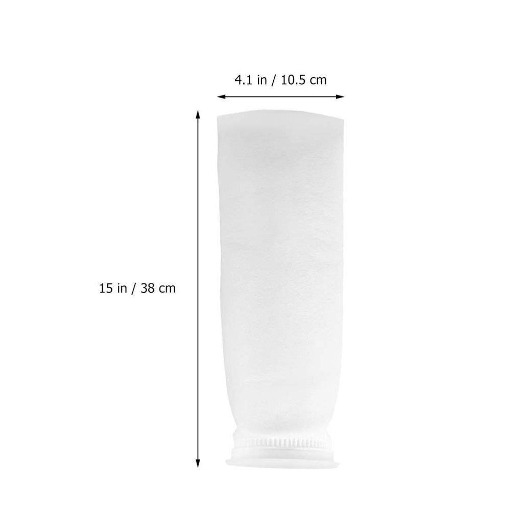 POPETPOP Set of 2 4-inch 100-micron Aquarium Filter Bags, Aquarium Sump Felt Socks, Heavy-Duty Mesh for Mechanical Filtration