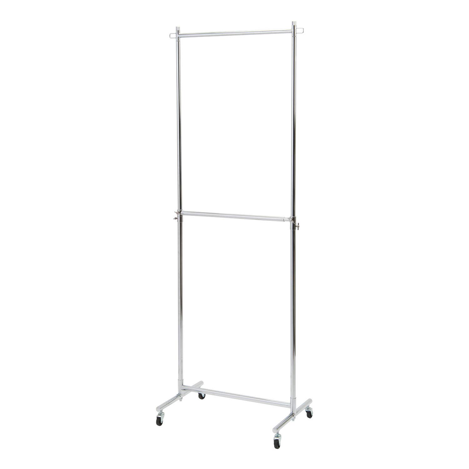 

Tamatosi Hanger Commercial Load Capacity 2 Width Chrome 5 Year Warranty Rack, Slim, Space-Saving, Storage, Use, Sturdy, 150kg, Assembled, Tiers, 60cm,