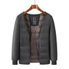 Winter Herren Daunenjacke Business Casual Kapuze Mittleren Alters Kleidung Abnehmbares Futter Daunenjacke Herrenjacke