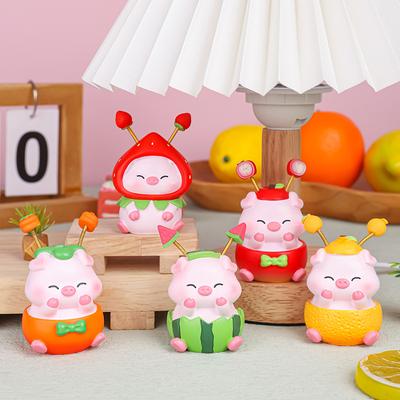 A Collection of Cute Little Pig Figurines, Table Decorations, and Adorable Piggy