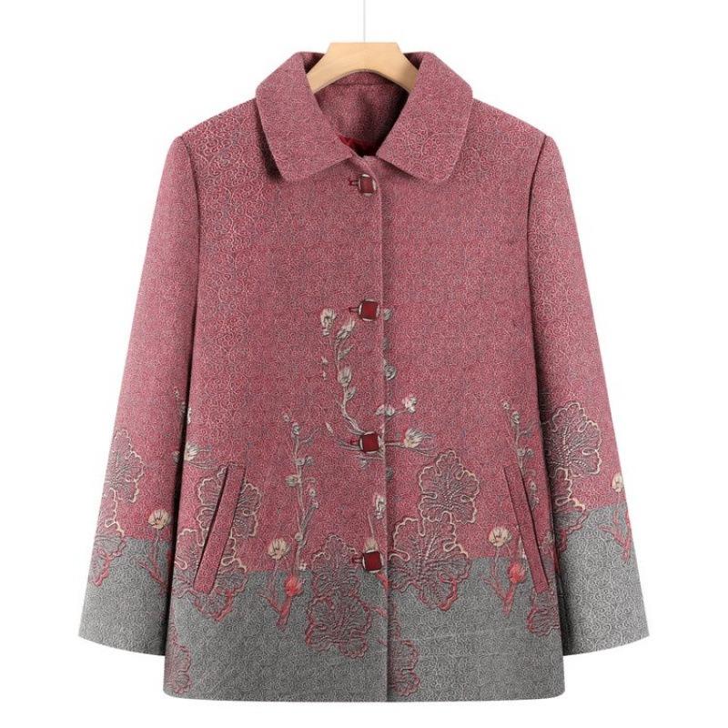 

Autumn coat women s new woolen top high-end old lady clothes 1XL [recommended 80-50kg]