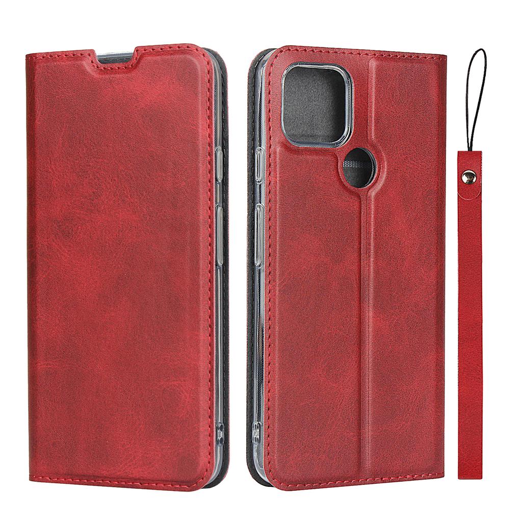 Husă premium din piele pentru Google Pixel 4A 5A 5G / Pixel 4A Husa flip retro ultra-subțire Capac cu adsorbție magnetică Fundas+ 1 Șnur