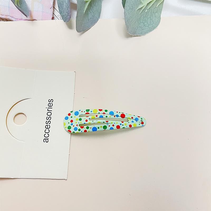 Colorful Polka Dot Girly Heart Hair Clip Side Bangs Clip BB Clip Versatile Cute Cartoon Bangs Clip Hair Accessory Clip
