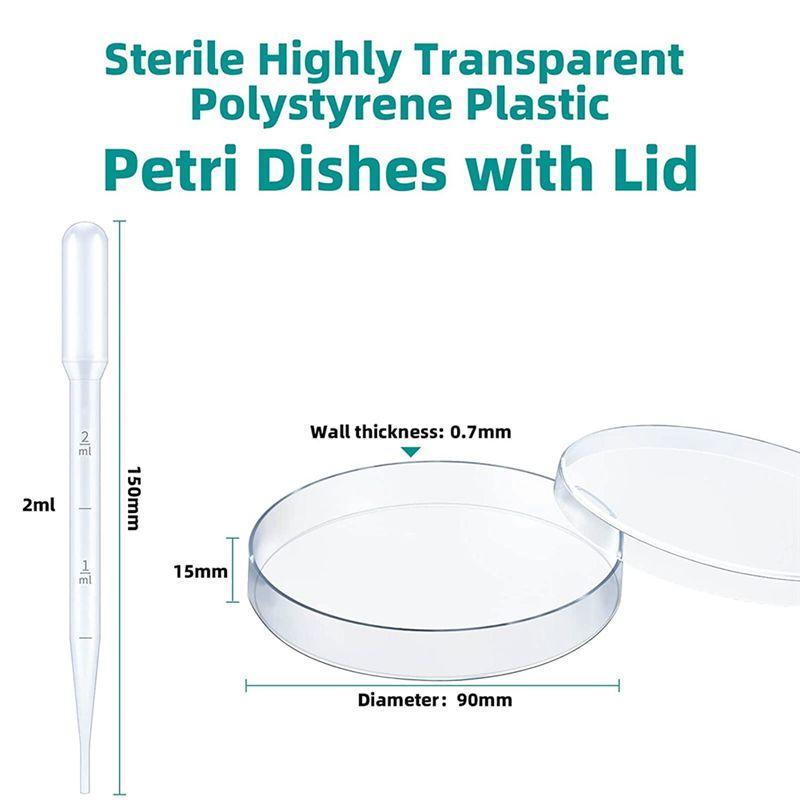 

BHBL 12 Pcs Sterile Plastic Deep Clear Dish for Lab Analysis, School Projects, Blood Samples,,Seed Cell Culture Dishe China Mainland