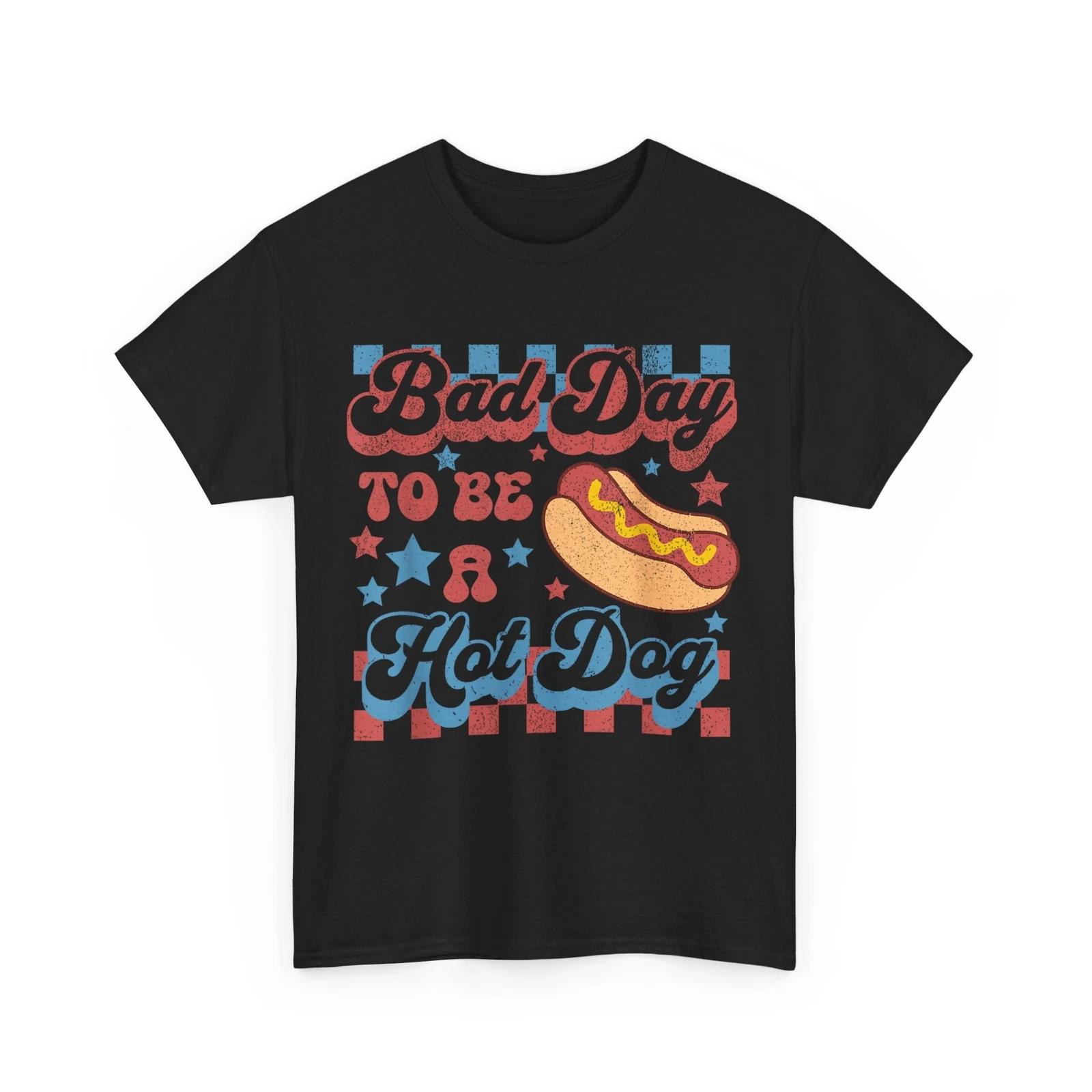 4th of July Bad Day To Be A Hot Dog BBQ Grilling Lovers Funny Shirt M