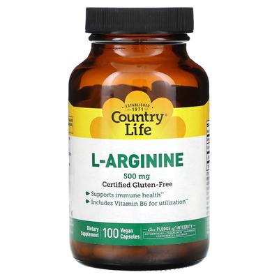 L-Arginine, 500Mg, 100 Veggie Caps