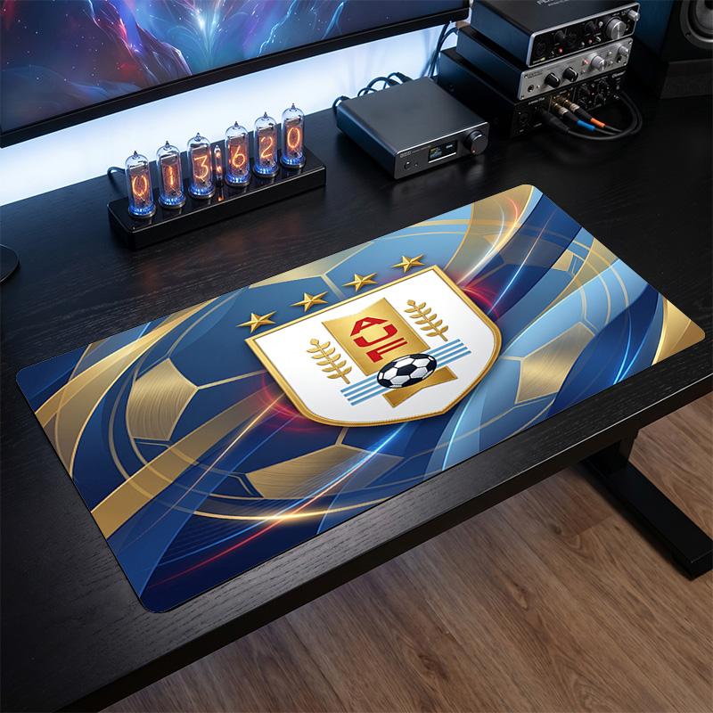 Uruguay Football Crest Mouse Pad, Extended Non Slip Rubber Desk Mat for Gaming Office Laptop Fan Gift