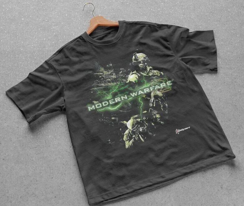 

Call of duty 2009 warfare vintage style wash shirt classic shirt for gamer Unisex T-Shirt S