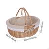 Handcrafted Outdoor Picnic Basket with Lid, Farmhouse Removable Lining, Storage Basket, Serving