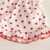 Girls Stretchy Fabric Waist Shorts Round Dot Pattern Embellishment Short Pants For Daily Wear Everyday Activity Wear Summer