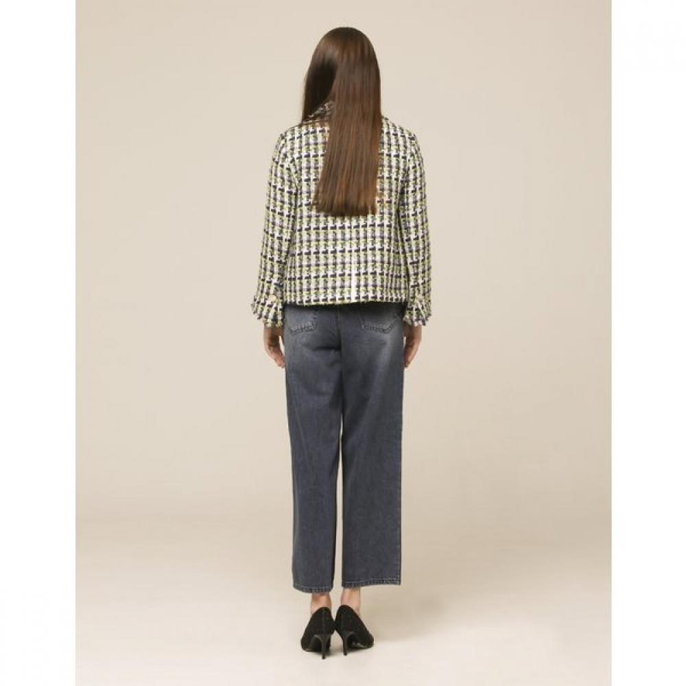 SON JUNG WAN Cut Off Tweed Jacket Zjk6161010