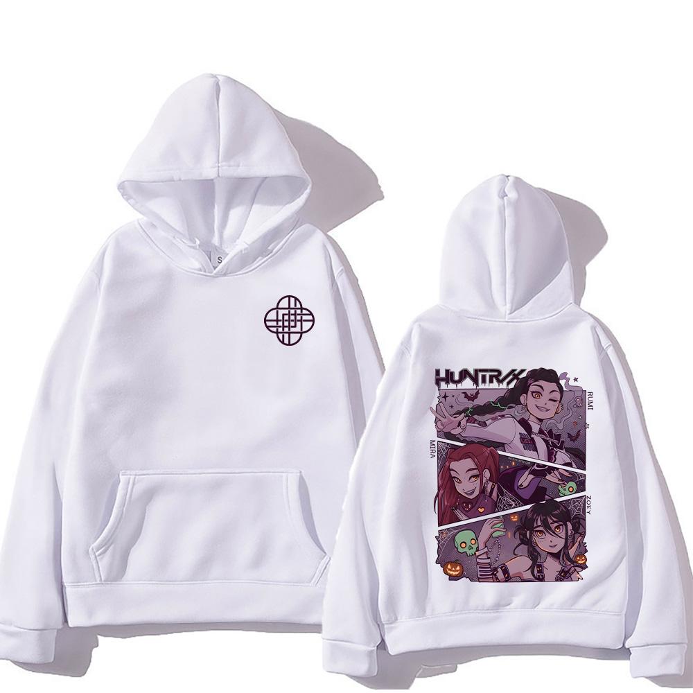 Halloween Kpop Demon Hunters Hoodies Hot Film Graphic Hoodies Men Women Fashion Clothing Pullover Loose Harajuku Top Streetwear