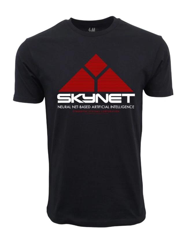 Skynet Logo Graphic T-Shirt, Skynet AI Sci-Fi Shirt, Cyberpunk Graphic Tee XL