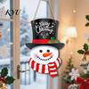 Natural Wood Holiday Accents Wooden Christmas Hanging Pendant, Snowman/Santa Claus/Gnome Ornament with Tree Ornaments Hemp Rope for Indoor Outdoor