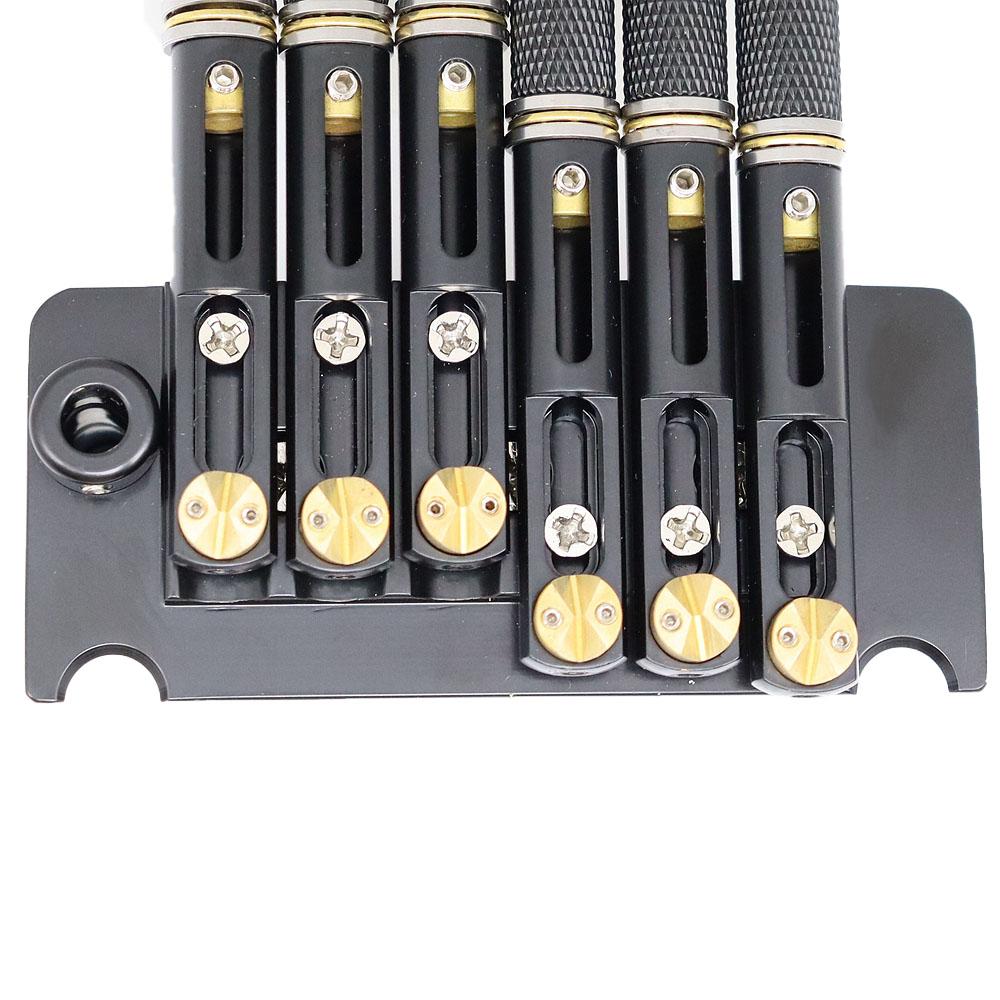 1Set 6 Strings Headless Guitar Bridge Fanned Fret Tailpiece Tremolo Bridge For Electric Guitar