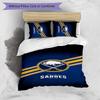Set Lenzuola 3 Pezzi con Stampa Logo Hockey Copripiumino Federe Morbide Traspiranti Lavabile Decorazione Camera da Letto Regalo per la Casa