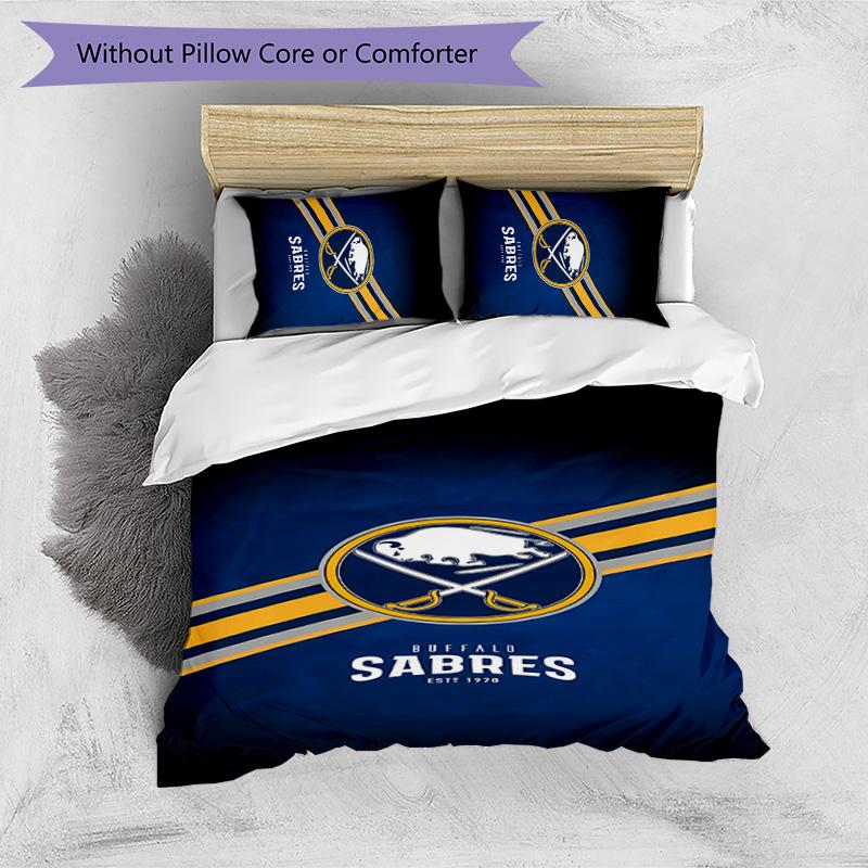 Set Lenzuola 3 Pezzi con Stampa Logo Hockey Copripiumino Federe Morbide Traspiranti Lavabile Decorazione Camera da Letto Regalo per la Casa
