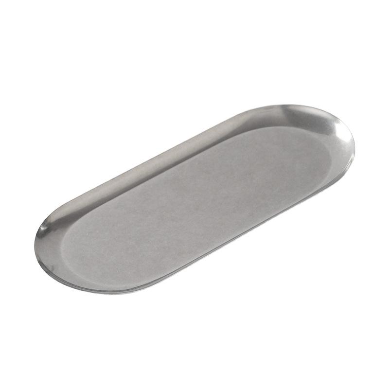 Retro Oval Stainless Steel Storage Tray with Custom Logo