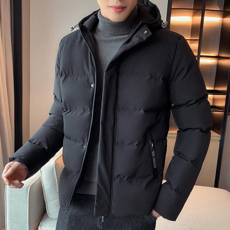 Men's Cotton-padded Jacket Short Winter Cotton-padded Jacket Casual Thin Hooded Thick Down Jacket