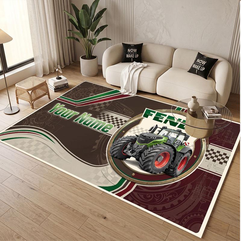 Tappeto Personalizzato Stampa Motivo Fendt Nome Testo Morbido Antiscivolo Tappeto per Pavimento per Decorazione Interna Casa