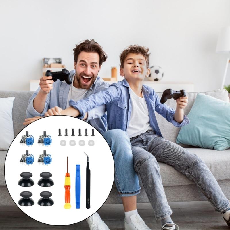 Magnetic Sensors Joysticks Upgraded Kit Includes Thumbsticks And Essential Tools For Drift Less Controller Maintenance