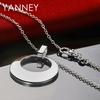 New 925 Sterling Silver Jewelry 16-30 Inches Fine 35MM Round Moon Necklace For Women Men Fashion Christmas Wedding Party