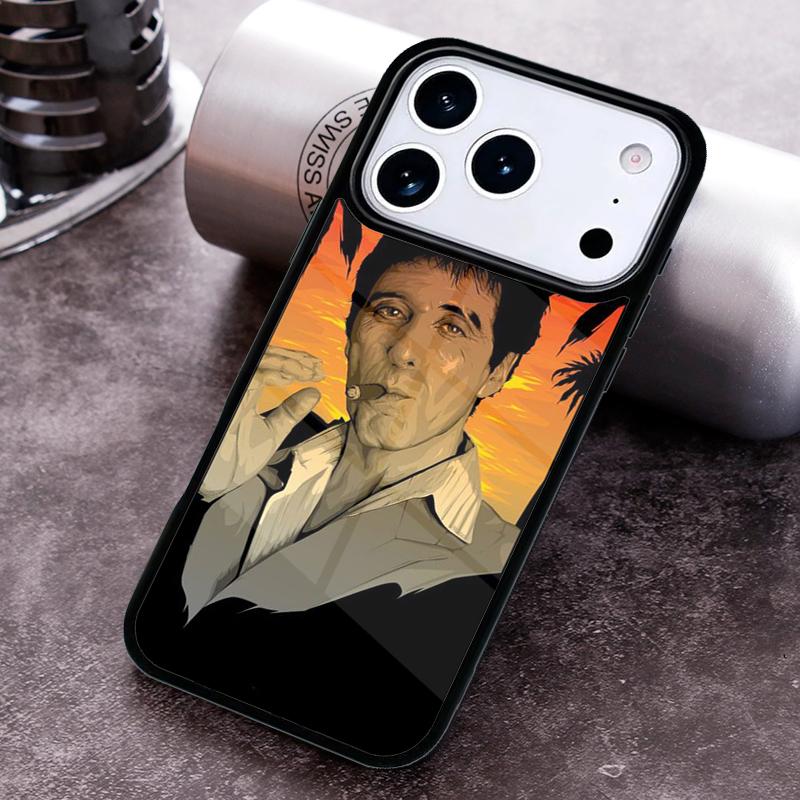 Scarface Tony Montanna Poster Phone Case For iPhone 17,16e,15,14,13,12,11,Mini,Pro,MAX soft Silicone Cover