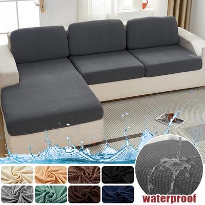 Solid Waterproof Sofa Cushion Cover Furniture Protector For Living Room Elastic Removable Armchair Cover L -Shaped Sofa Cover