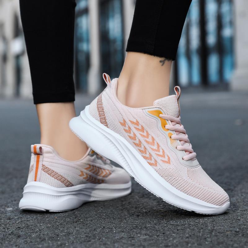 Fashion New Sports Shoes for Women Summer Tennis Mesh Breathable Thick Sole Outdoor Training Wear-resistant Casual Jogging Shoes
