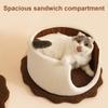 Cat Cave Cookie Design Dog Cave Bed Washable Cozy Warm Nest For Puppy Kitten Small Pet Indoor Hiding Sleeping Apartment Play