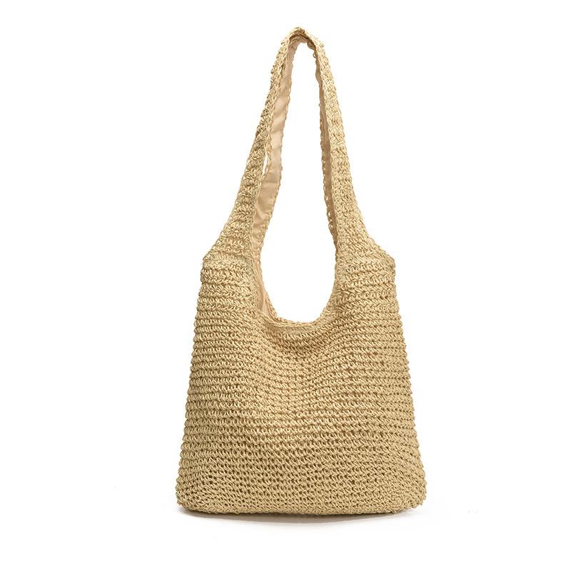 Mori handwoven bag casual large capacity seaside beach bag supply fashionable versatile tote bag