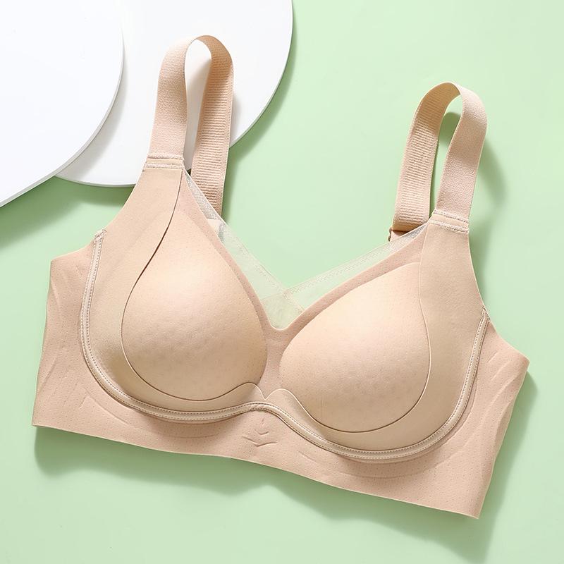 Traceless Underwear Women's Summer Light and Thin Breathable Gathering Anti-sagging Cool Underwear Women's Summer Thin Bra Cover