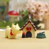 Harz Hunde Schwein Ente Igel Haus Miniatur Set Mit Cartoon Stil Für Hausdekoration Und Geschenk