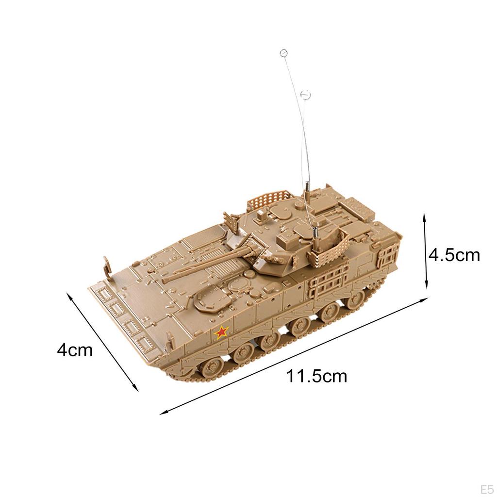 1/72 4D Tank Model Chariot Crafts Education Toy, Miniature Tracked Crawler for Adults