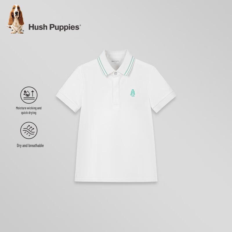 Мальчишеская футболка-поло Hush Puppies с коротким рукавом, быстросохнущая 140