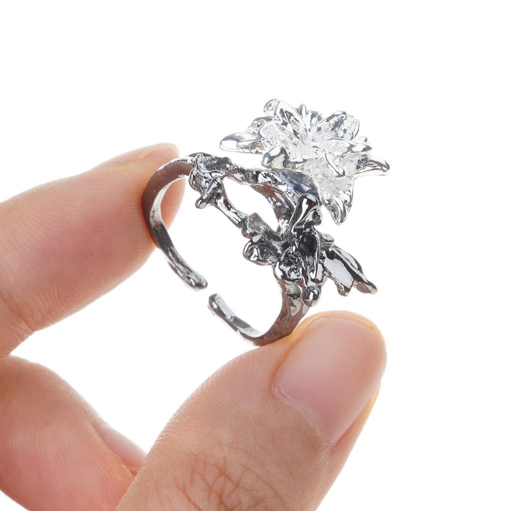 Adjustable Mando Flowers Rings for Women and Girls Anxiety Relief Spinner with Sunflower Daisy Butterfly Designs