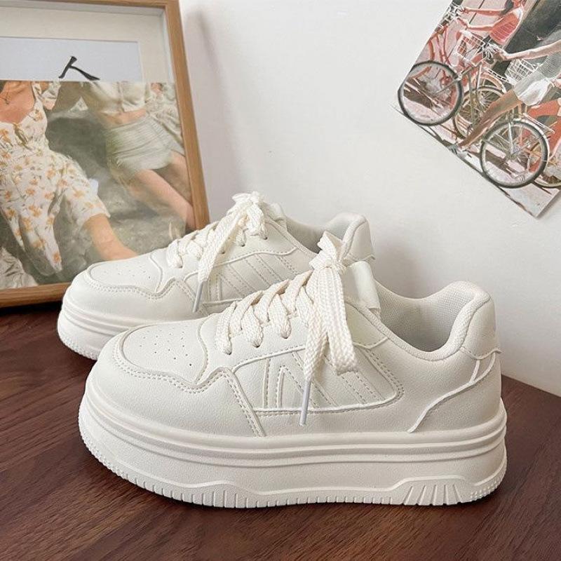 Thick-soled heightening little white shoes ins tide 2025 spring and autumn new Korean version casual women's shoes versatile student board shoes