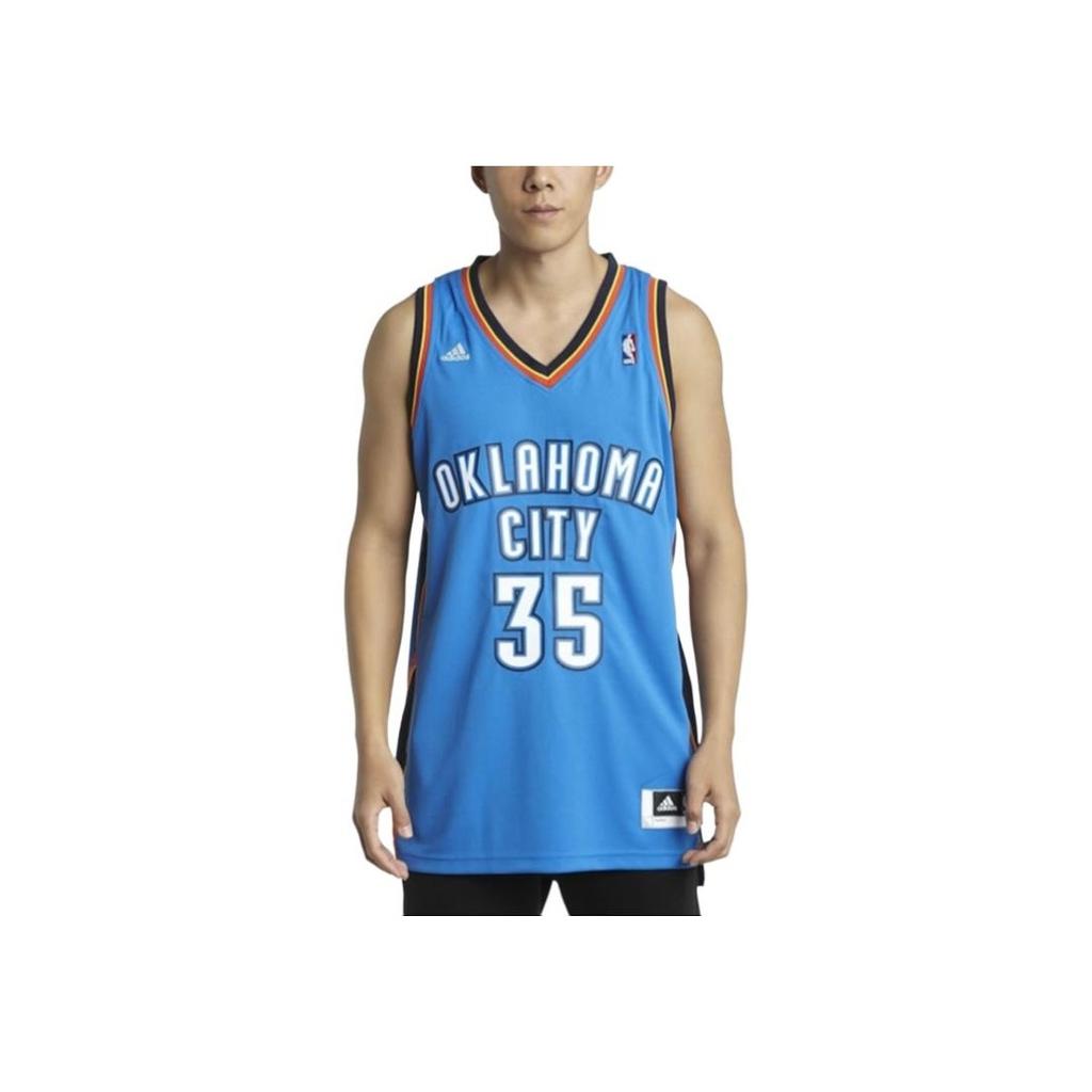 Adidas X NBA Collaboration Durant Thunder Team Logo Letter Number Print Outdoor Casual Sports Pullover Basketball Jersey Men Jersey 7912A-3CB-K91104