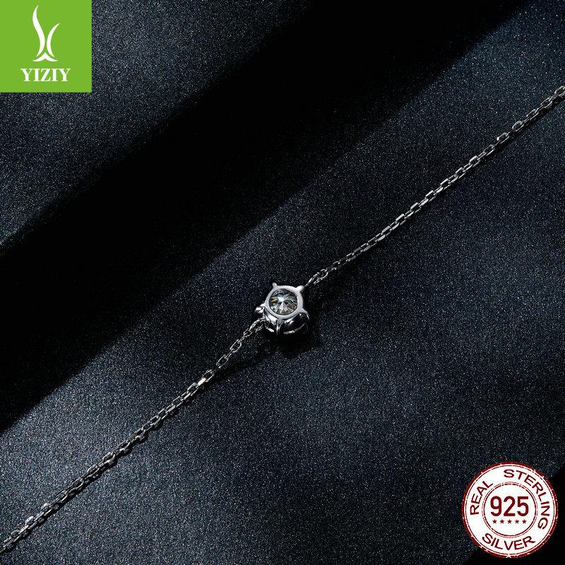 S925 Silver Sparkling Mozzarella Diamond Bracelet, Simple Light Luxury Style With Certificate Hand Jewelry Msb001