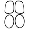 4pcs/set For Mini For Cooper Gloss Black Headlight Rings Trims+ Taillight Rings Trim New For Mini F55/F56/F57 14-21