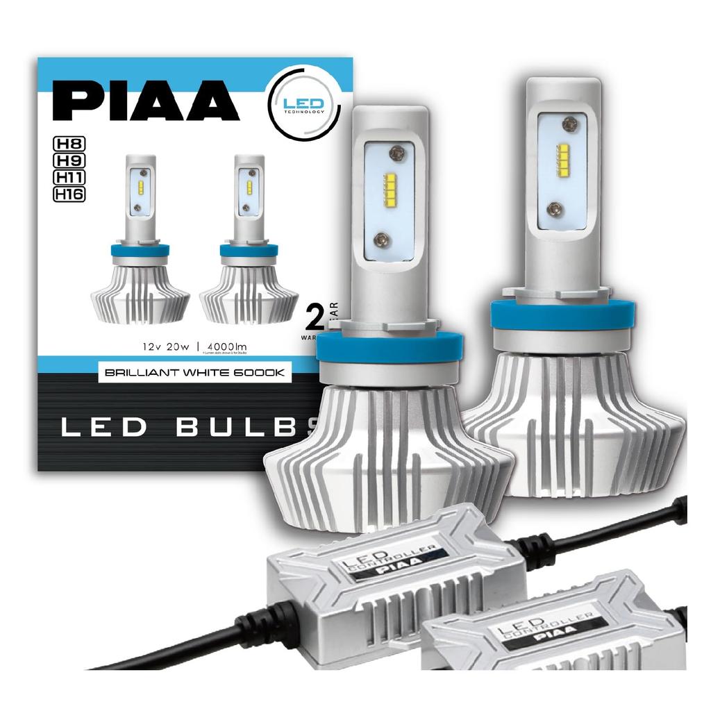 PIAA X7342 LED Bulbs for Headlights and Fog Lights, 6,000K Series, 4,000 Lm, ,