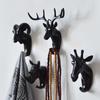 Wall Hanging Hook Vintage Deer Head Animal for Hanging Clothes Hat Scarf Key Deer Horns Hanger Rack Wall Decoration