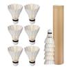 Duck Feather Badminton Shuttlecocks 12 Pack Durable Training Outdoor Sports Set White